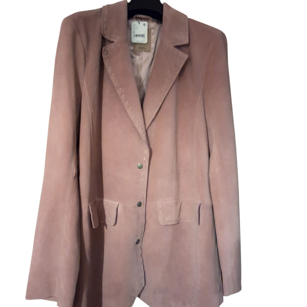 Free People Dusty Pink Suede Blazer